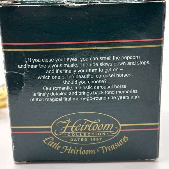 1997 Carlton Heirloom In Box 1st In Series 'Carousel Dreams' Ornament - Picture 5 of 6